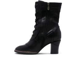 Women's Glimpse Mid Calf Lace Up Heeled Boots|Chelsea Crew Outlet