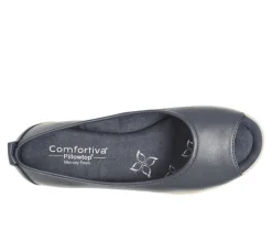 Women's Pratima Peep Toe Flats|Comfortiva Best