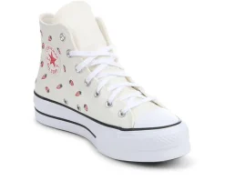 Women's Chuck Taylor All Star Lift Hi Strawberry Sneakers|Converse Discount