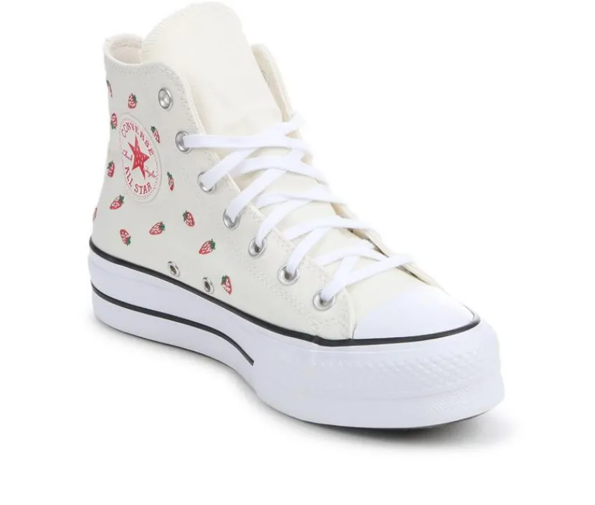 Women's Chuck Taylor All Star Lift Hi Strawberry Sneakers|Converse Discount