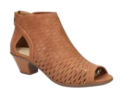 Women's Sunrise Heeled Peep Toe Booties|Easy Street Online