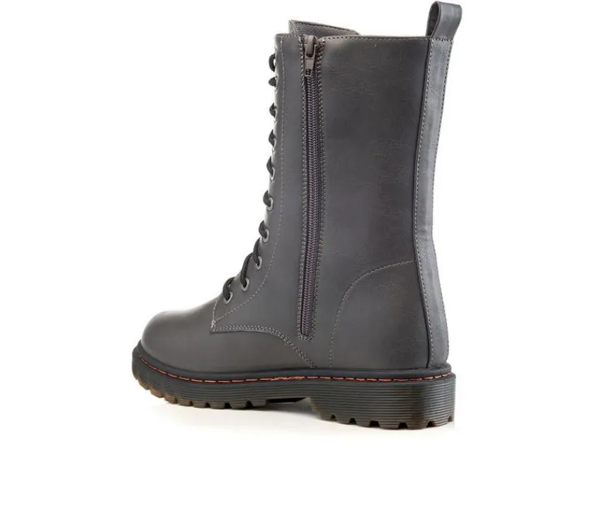Henry Ferrara Lace Up|Boots & Booties>Women's B905 Mid Calf Combat Boots