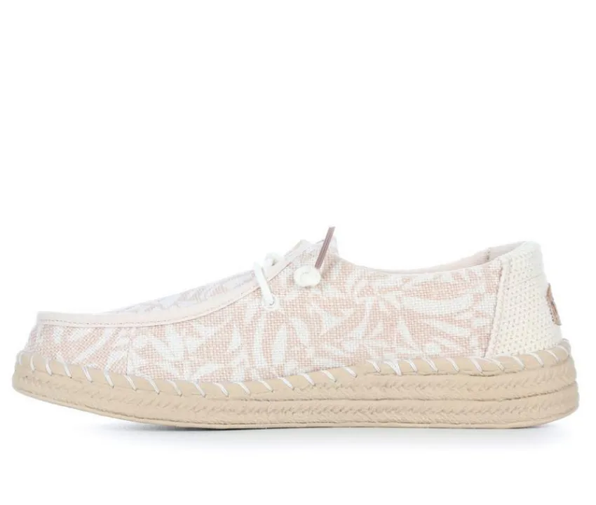 Women's Wendy Espadrille Retro Palm Casual Shoes|HEYDUDE New