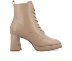 Journee Collection Lace Up|Dress>Women's Kalindi Lace Up Heeled Booties