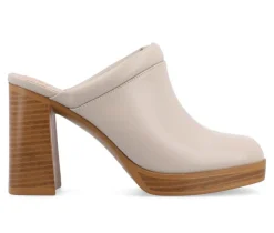 Women's Izara Block Heel Platform Clogs|Journee Collection Clearance