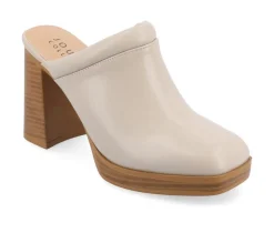 Women's Izara Block Heel Platform Clogs|Journee Collection Clearance