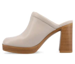 Women's Izara Block Heel Platform Clogs|Journee Collection Clearance