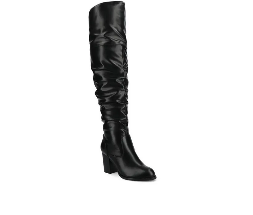 Journee Collection Wide Calf|Dress>Women's Kaison Wide Calf Over-The-Knee Boots