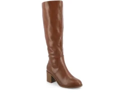 Women's Romilly Wide Width Wide Calf Knee High Boots|Journee Collection Sale
