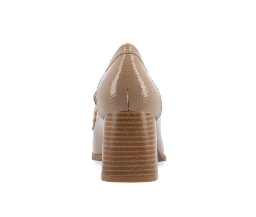 Women's Malleah Block Heel Loafers|Journee Collection Outlet