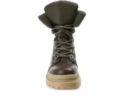 Women's Irrah Heeled Combat Booties|Journee Collection