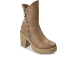 Women's Jaquie Block Heel Platform Booties|Journee Collection Outlet