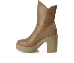 Women's Jaquie Block Heel Platform Booties|Journee Collection Outlet