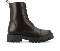 Journee Collection Lace Up>Women's Aaley Combat Boots