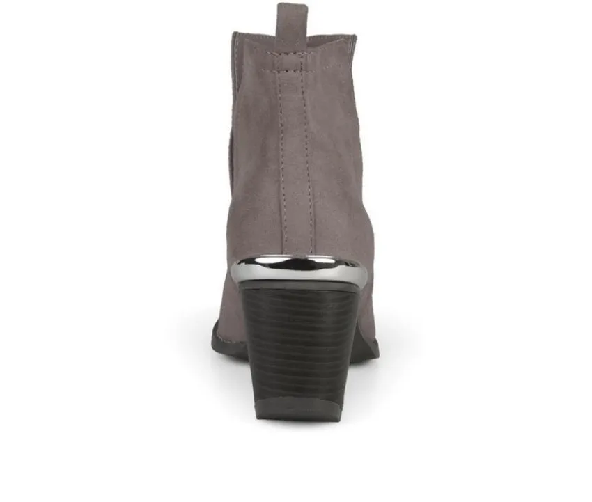 Journee Collection Cowboy & Western>Women's Issla Side Slit Booties