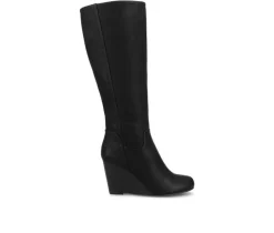 Women's Langly Wedge Knee High Boots|Journee Collection Discount