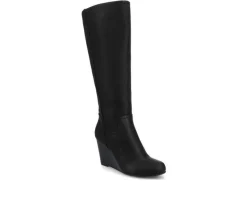 Women's Langly Wedge Knee High Boots|Journee Collection Discount