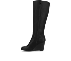 Women's Langly Wedge Knee High Boots|Journee Collection Discount