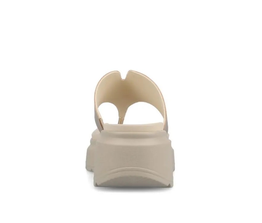 Journee Collection Sandals>Women's Carah Platform Flip-Flops