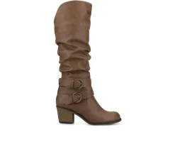 Journee Collection Wide Calf|Moto>Women's Late Wide Calf Knee High Boots