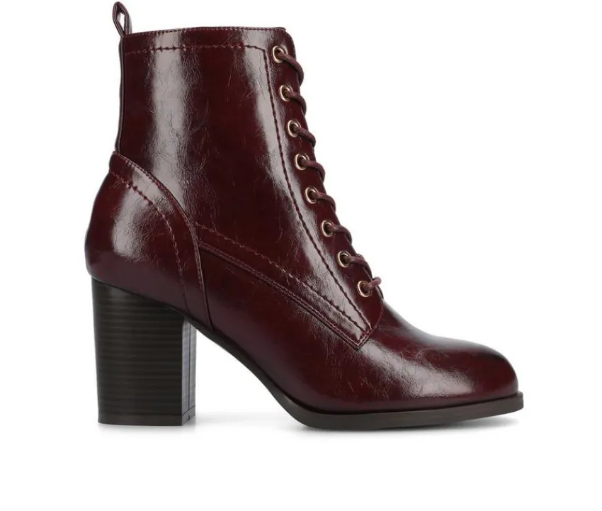 Journee Collection Lace Up>Women's Baylor Lace-Up Booties