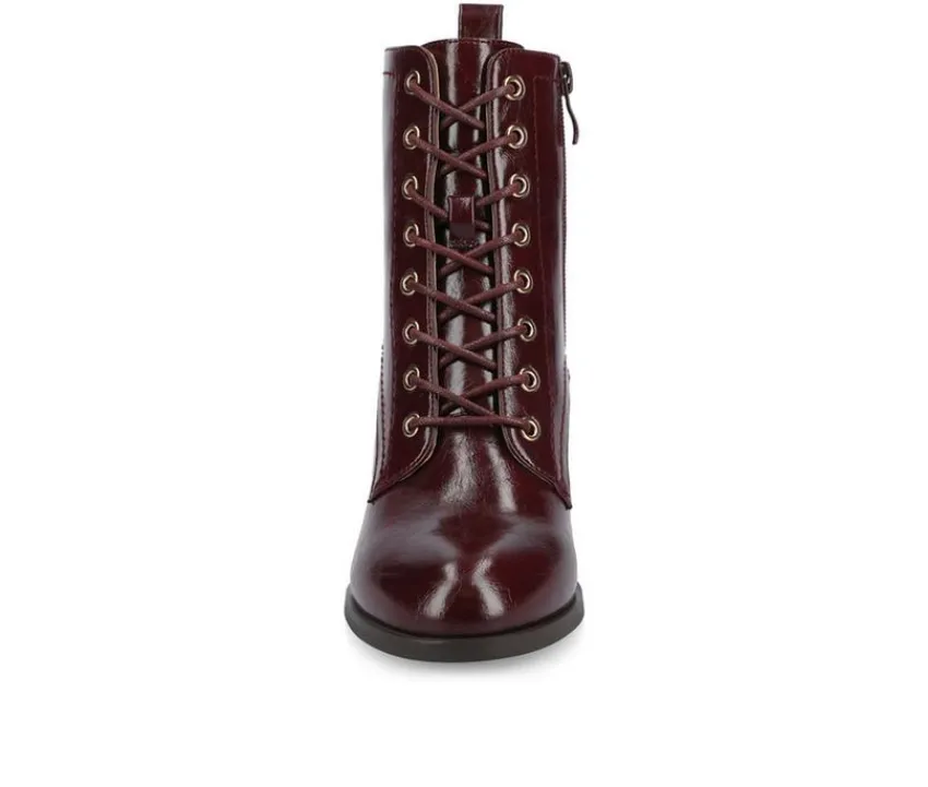 Journee Collection Lace Up>Women's Baylor Lace-Up Booties