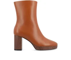 Women's Romer Block Heeled Platform Booties|Journee Collection Hot