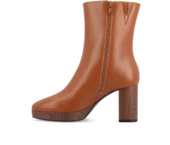 Women's Romer Block Heeled Platform Booties|Journee Collection Hot