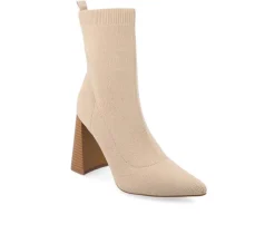 Women's Noralinn Heeled Stretch Knit Booties|Journee Collection Best