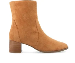 Women's Hayven Block Heel Booties|Journee Collection Outlet