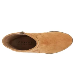 Women's Hayven Block Heel Booties|Journee Collection Outlet