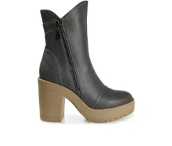 Journee Collection Dress>Women's Jaquie Block Heel Platform Booties