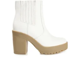 Women's Riplee Platform Block Heel Booties|Journee Collection Clearance