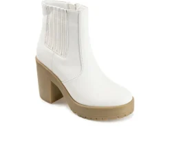 Women's Riplee Platform Block Heel Booties|Journee Collection Clearance