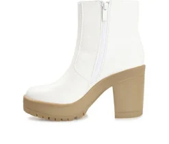 Women's Riplee Platform Block Heel Booties|Journee Collection Clearance