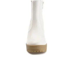 Women's Riplee Platform Block Heel Booties|Journee Collection Clearance