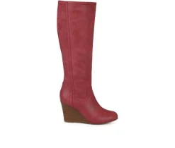 Journee Collection Tall>Women's Langly Wedge Knee High Boots
