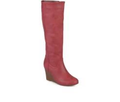Journee Collection Tall>Women's Langly Wedge Knee High Boots