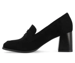 Women's Malleah Block Heel Loafers|Journee Collection Discount