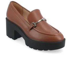 Journee Collection Loafers & Oxfords>Women's Keeziah Chunky Heeled Loafers