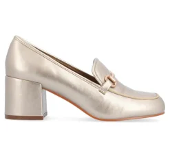 Journee Collection Loafers & Oxfords>Women's Nysaa Block Heel Loafers