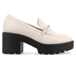 Women's Keeziah Chunky Heeled Loafers|Journee Collection Clearance