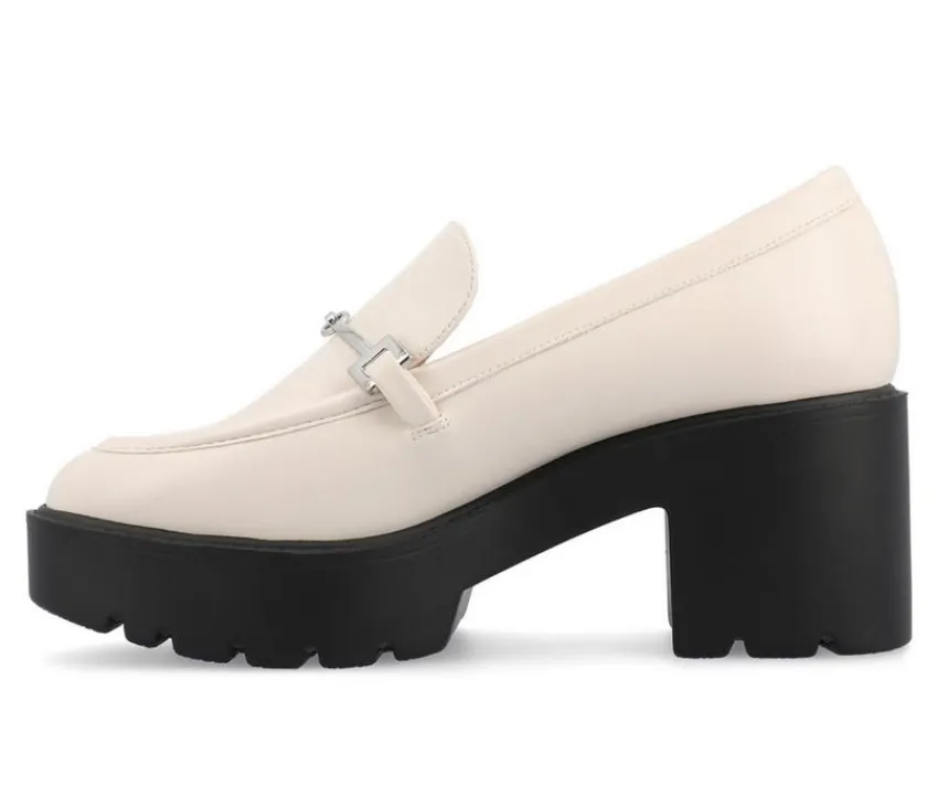 Women's Keeziah Chunky Heeled Loafers|Journee Collection Clearance