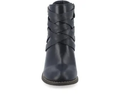 Women's Strap Wide Width Booties|Journee Collection Outlet