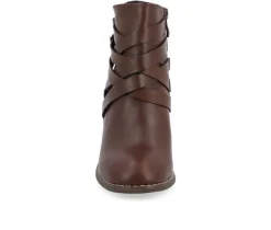 Women's Strap Wide Width Booties|Journee Collection Best