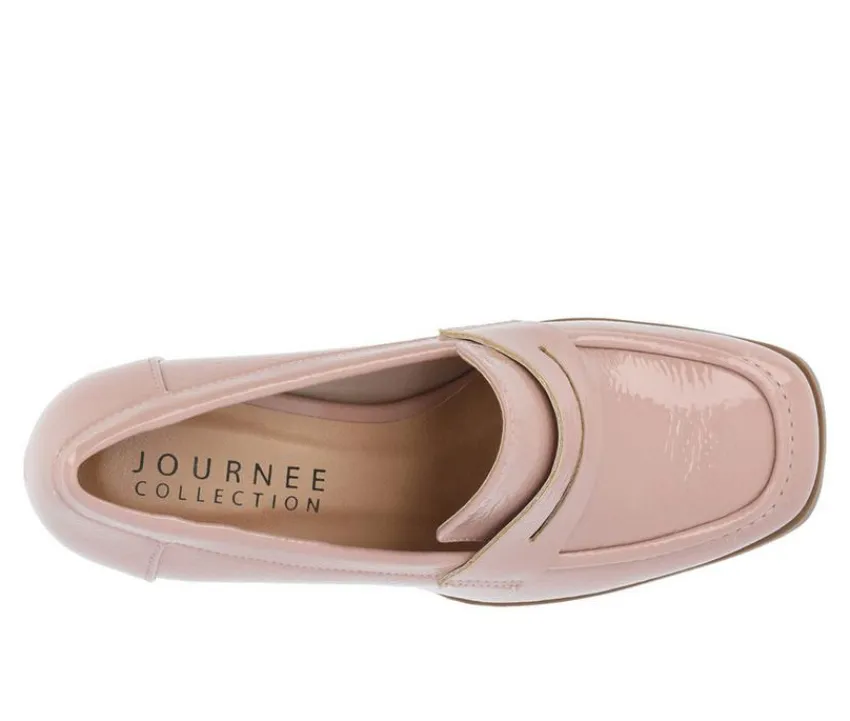 Women's Malleah Block Heel Loafers|Journee Collection Discount