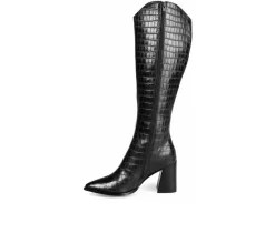 Women's Laila-WC Knee High Heeled Boots|Journee Signature Online