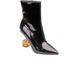 Women's Crown Heeled Booties|Lady Couture Best