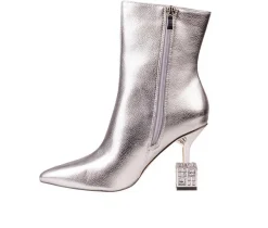 Women's Crown Heeled Booties|Lady Couture