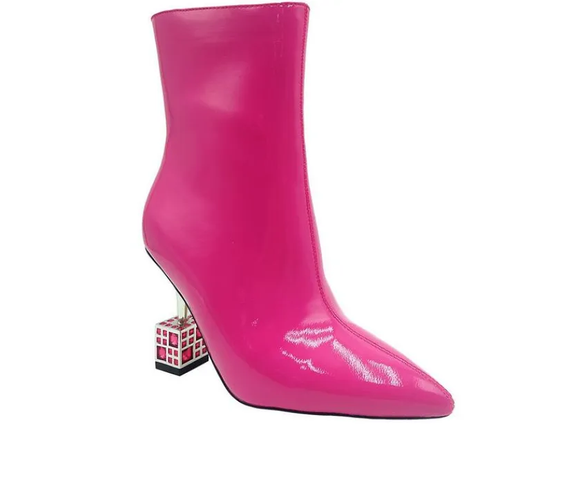 Women's Crown Heeled Booties|Lady Couture Online